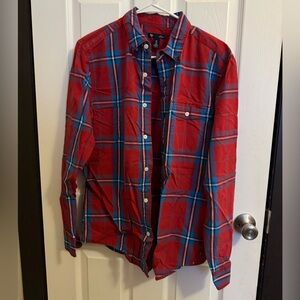 GAP Red and Blue Plaid Men's Shirt